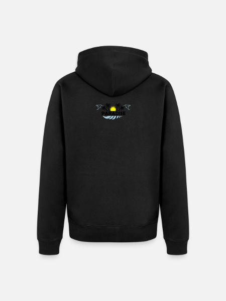 paradise 02 - Unisex Premium Organic Zip Hoodie - black