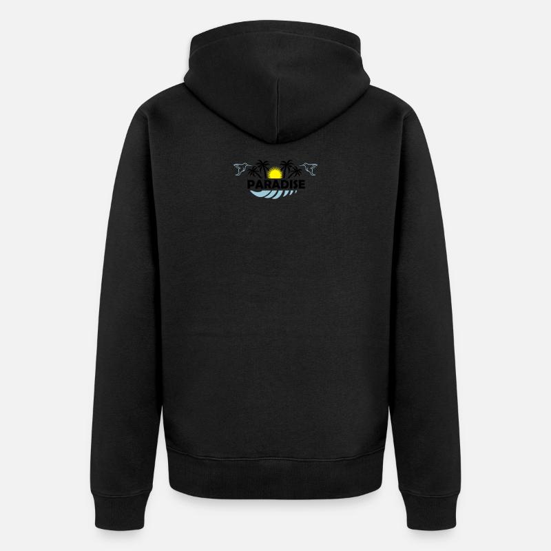 paradise 02 - Unisex Premium Bio Zip Hoodie - Schwarz