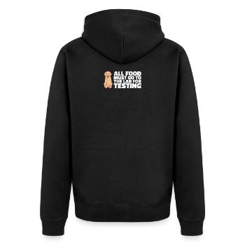 Retriever Geschenke für Retriever Besitzer - Unisex Premium Bio Zip Hoodie - Schwarz - Hinten - Nico (187cm)