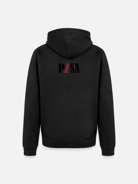 pisa 02 - Unisex Premium Organic Zip Hoodie - black