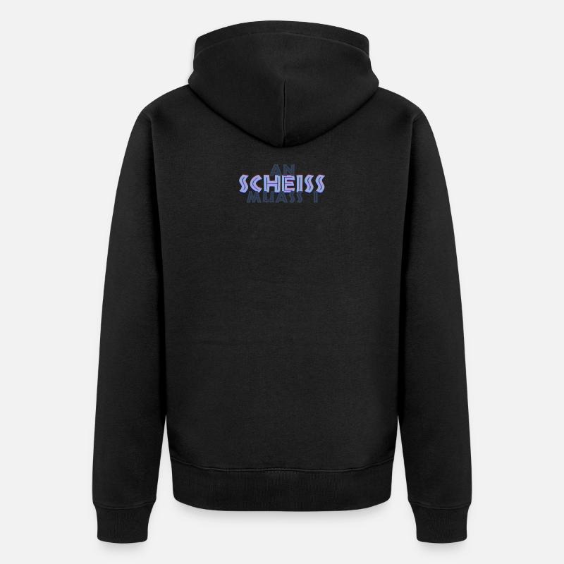 bayerischer spruch dialekt geschenk - Unisex Premium Bio Zip Hoodie - Schwarz