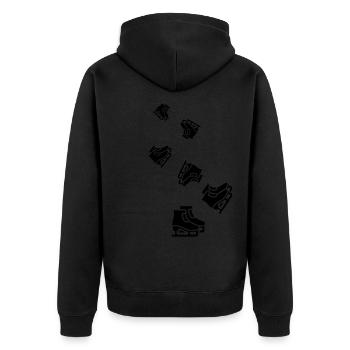 Symbole d’icône Inliner - Veste à capuche bio Premium Unisexe - noir - Dos - Nico (187cm)