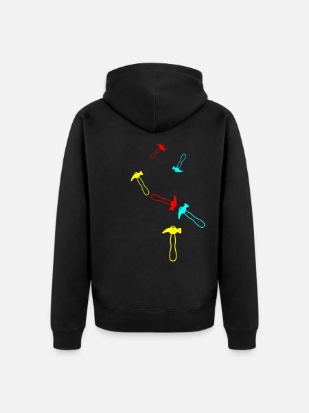 Symbole du marteau - Veste à capuche bio Premium Unisexe - noir