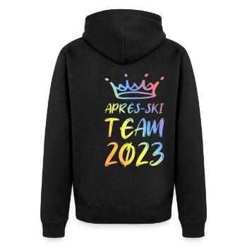 Après-ski 2023 - Unisex Premium Organic Zip Hoodie - black - Back - Nico (187cm)