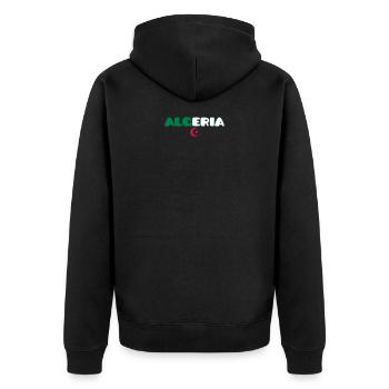 Algérie - Algérien - Algérienne - Veste à capuche bio Premium Unisexe - noir - Dos - Nico (187cm)