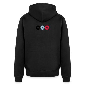 enregistrements 02 - Veste à capuche bio Premium Unisexe - noir - Dos - Nico (187cm)