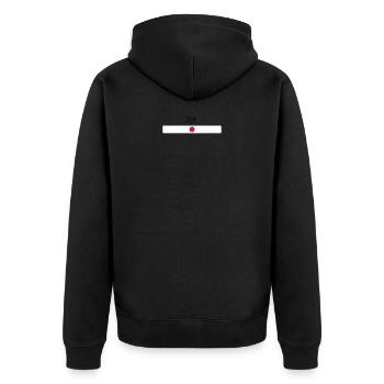 Japan - Unisex Premium Bio Zip Hoodie - Schwarz - Hinten - Nico (187cm)