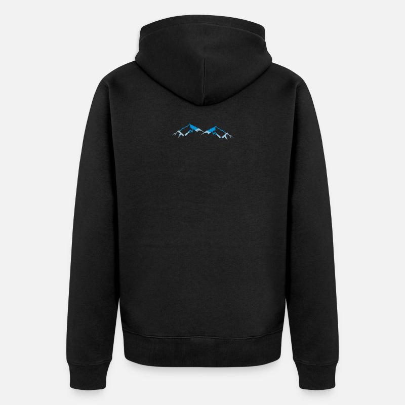 berge - Unisex Premium Bio Zip Hoodie - Schwarz