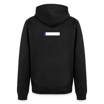 License Plate Blank Individual Gift Idea - Unisex Premium Organic Zip Hoodie - black - Back - Nico (187cm)