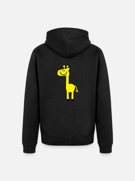 Giraffe - Unisex Premium Bio Zip Hoodie - Schwarz