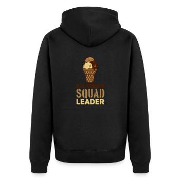 Leader de l’escouade de crème glacée - Veste à capuche bio Premium Unisexe - noir - Dos - Nico (187cm)