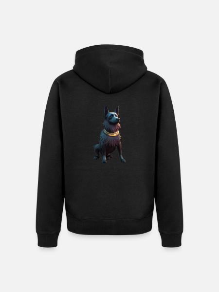 Black Shepherd Dog - Unisex Premium Organic Zip Hoodie - black