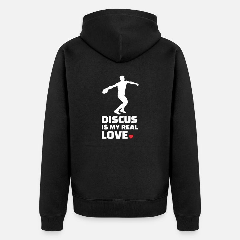 Disque - Veste à capuche bio Premium Unisexe - noir