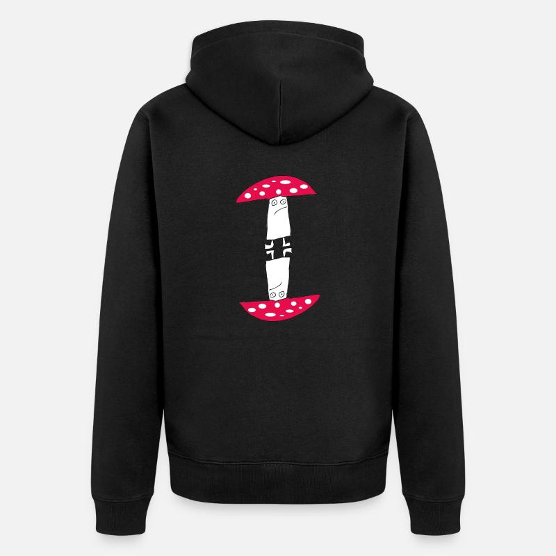 Champignons - Veste à capuche bio Premium Unisexe - noir