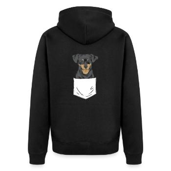 Chiweenie Chien - Veste à capuche bio Premium Unisexe - noir - Dos - Nico (187cm)