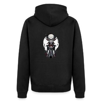 un vampire souriant 12 - Veste à capuche bio Premium Unisexe - noir - Dos - Nico (187cm)