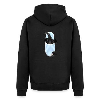 Chaton Noir - Veste à capuche bio Premium Unisexe - noir - Dos - Nico (187cm)