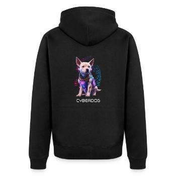 Cyber Chien - Veste à capuche bio Premium Unisexe - noir - Dos - Nico (187cm)