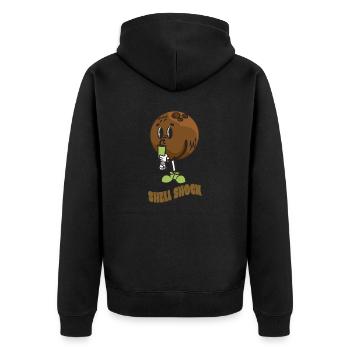 Coconut Lover Juice Beach Tropical Summer - Unisex Premium Organic Zip Hoodie - black - Back - Nico (187cm)