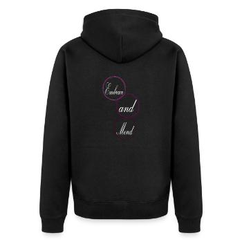 Idée de cadeau pour le réseau de soutien des relations de soutien - Veste à capuche bio Premium Unisexe - noir - Dos - Nico (187cm)
