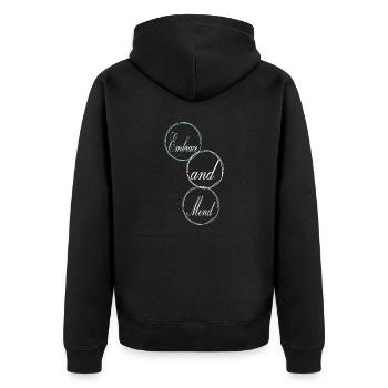 inner healing helping hand healing quotes - Unisex Premium Organic Zip Hoodie - black - Back - Nico (187cm)