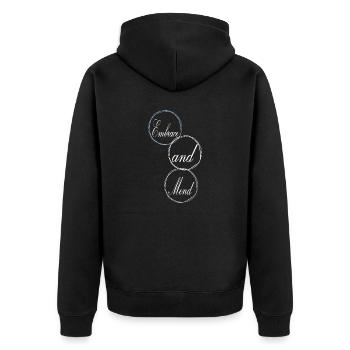 funny humor emotional healing birthday present - Unisex Premium Bio Zip Hoodie - Schwarz - Hinten - Nico (187cm)