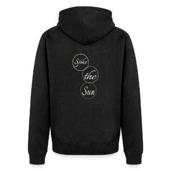Beach Volleyball Matches Birthday Present Idea - Unisex Premium Organic Zip Hoodie - black - Back - Nico (187cm)