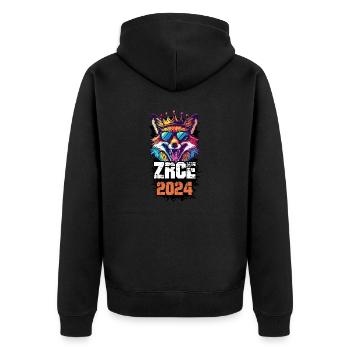 Zrce 2024 Renard des Fêtes - Veste à capuche bio Premium Unisexe - noir - Dos - Nico (187cm)