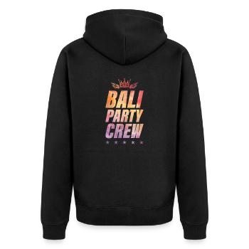 Equipe de fête à Bali - Veste à capuche bio Premium Unisexe - noir - Dos - Nico (187cm)