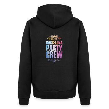 Barcelona Party Crew Colorful Holiday - Unisex Premium Organic Zip Hoodie - black - Back - Nico (187cm)