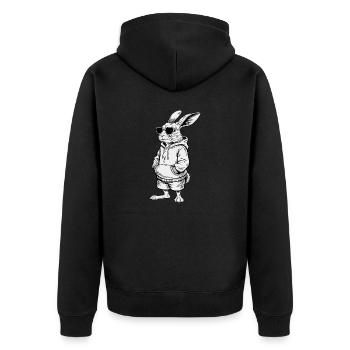 Cool Lapin de Pâques Lapin Cadeau de Joyeuses Pâques - Veste à capuche bio Premium Unisexe - noir - Dos - Nico (187cm)