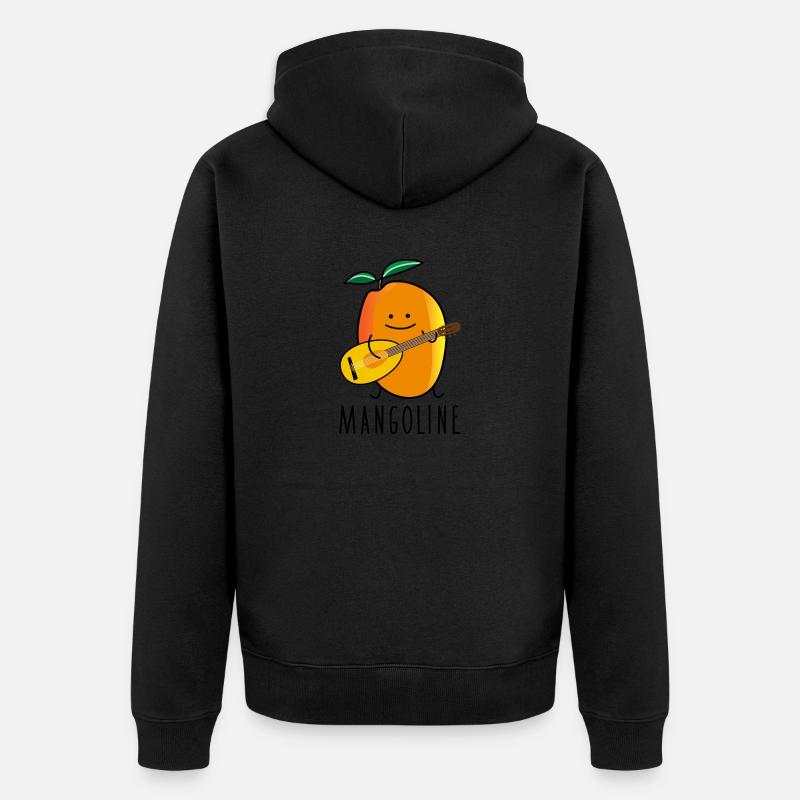 Lustige Mango mit Mandoline - Unisex Premium Bio Zip Hoodie - undefined