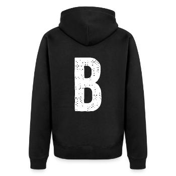 Lettre B - Veste à capuche bio Premium Unisexe - noir - Dos - Nico (187cm)