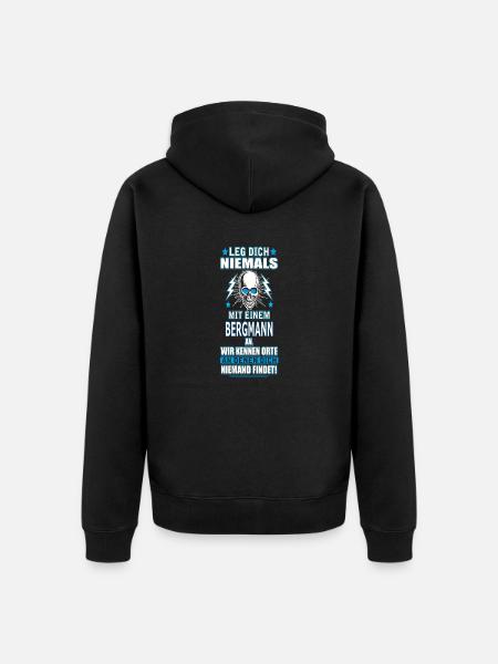 BERGMANN - Unisex Premium Bio Zip Hoodie - Schwarz