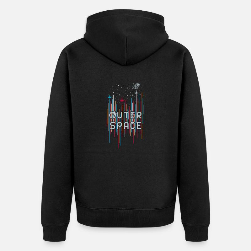 Outer Space 01 - Veste à capuche bio Premium Unisexe - noir