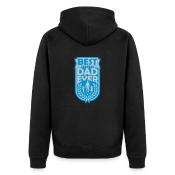 Bannière Meilleur papa de tous les temps - Veste à capuche bio Premium Unisexe - noir - Dos - Nico (187cm)