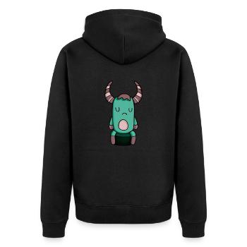Monsta triste - Veste à capuche bio Premium Unisexe - noir - Dos - Nico (187cm)