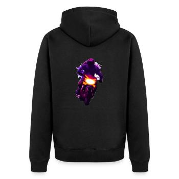 Motorcycle Fan Motorcross Motorcross Motorcyclists - Unisex Premium Organic Zip Hoodie - black - Back - Nico (187cm)