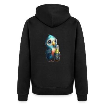 Perroquet doux à la bière - Veste à capuche bio Premium Unisexe - noir - Dos - Nico (187cm)