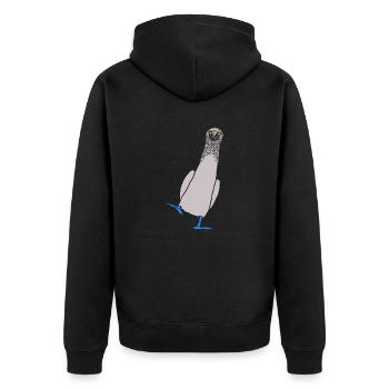 Booby - Unisex Premium Organic Zip Hoodie - black - Back - Nico (187cm)