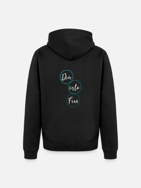 Bungee Jumping Experiences Courage - Unisex Premium Organic Zip Hoodie - black