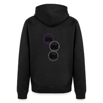 healing happy healing quotes quote offering help - Unisex Premium Organic Zip Hoodie - black - Back - Nico (187cm)