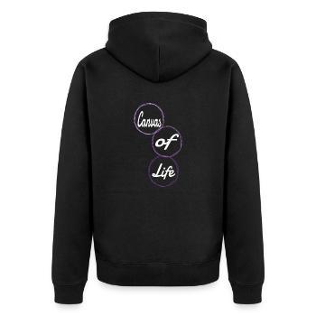 funny sayings expression awesome gift idea geek - Unisex Premium Bio Zip Hoodie - Schwarz - Hinten - Nico (187cm)