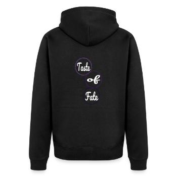 Culinary Craftsmanship Embracing Destiny - Unisex Premium Organic Zip Hoodie - black - Back - Nico (187cm)