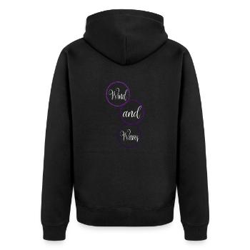 windsurfing spots windsurfing tricks - Unisex Premium Bio Zip Hoodie - Schwarz - Hinten - Nico (187cm)