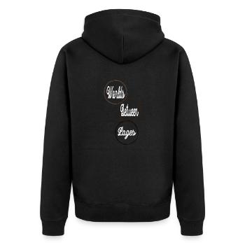 Reading Habits Mental Retreat Cool - Unisex Premium Organic Zip Hoodie - black - Back - Nico (187cm)