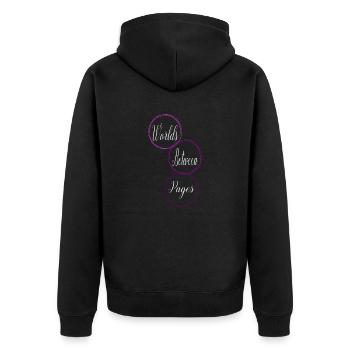 Happy Gift Idea Escape Quotes - Unisex Premium Organic Zip Hoodie - black - Back - Nico (187cm)