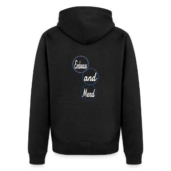 Spiritual Healing Support System - Unisex Premium Organic Zip Hoodie - black - Back - Nico (187cm)