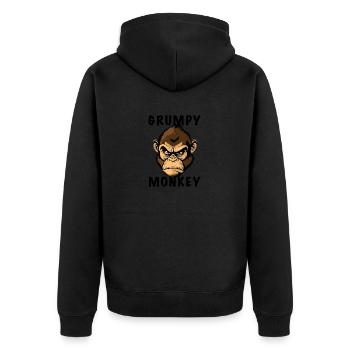 SINGE GRINCHEUX - Veste à capuche bio Premium Unisexe - noir - Dos - Nico (187cm)