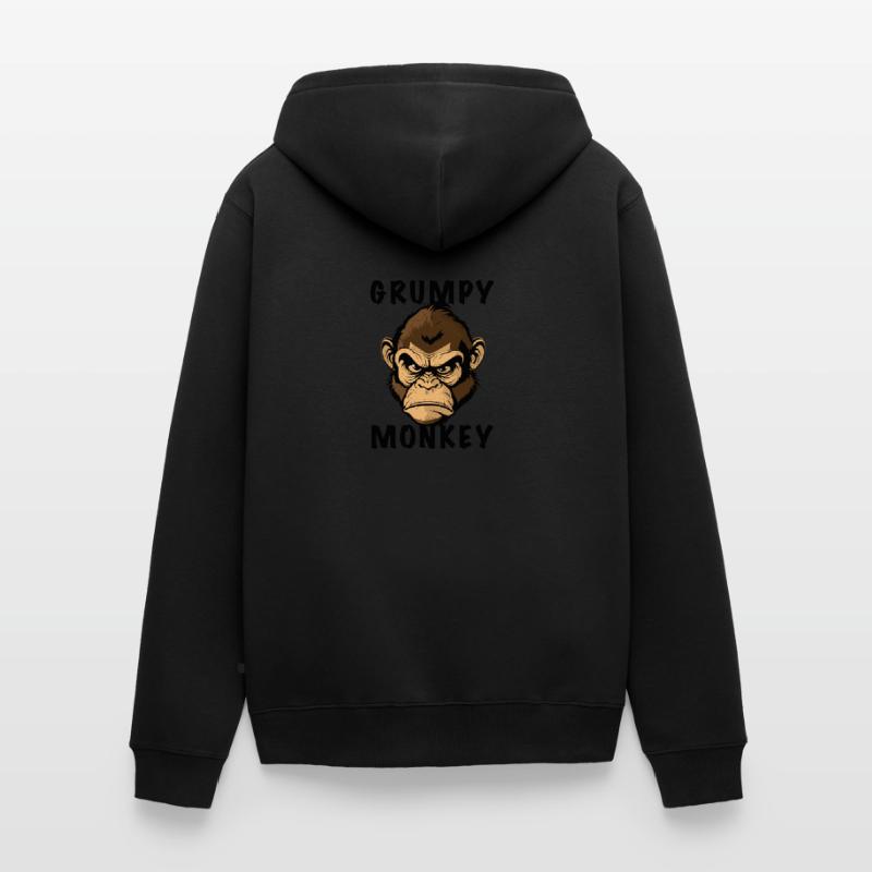 GRUMPY MONKEY Unisex Premium Bio Zip Hoodie